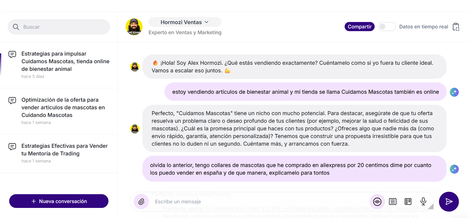 Chatea, resuelve y repite.